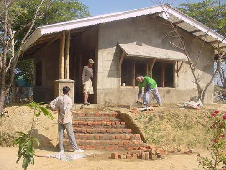 Demonstration house at Mizoram, Latin American (Colombia, Ecuador) earthquake resistant housing technology